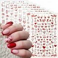 thumbnail image 4 of lanema Valentines Day Nail Sticker Love Heart Nail Decals Valentine’s Day Nail Supplies, 4 of 7