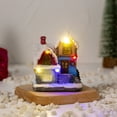 thumbnail image 4 of Naiovety Navidad LED nieve casa resina fiesta luminosa cabina hogar figuritas DIY Año Nuevo niños regalos brillante pueblo chimenea árbol Kits de decoración para fiestas Tipo4, 4 of 6