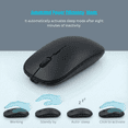 thumbnail image 2 of VerdeVida Bluetooth 5.2 Wireless Mouse — Rechargeable Silent-Click Mouse for MacBook, Laptop, PC, iPad, Chromebook, Windows 11/10/8 — Slim Portable Travel Mouse, 1600 DPI, Multi-Device, Black, 2 of 7