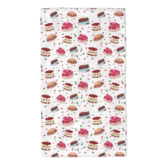 Balery Birthday Cake Toalla de Microfibra Premium con Estampado – 27.5x16 pulgadas, Alta Absorción, Suave y Aterciopelada, Secado Rápido