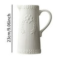 thumbnail image 3 of deevoka Ceramic Flower Vase Birthday Gift Desktop White for Holiday Fireplace Office Mouth 9.4 cm, 3 of 9
