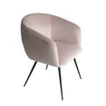 thumbnail image 2 of Modrest Luzerne Modern Pink Velvet Dining Chair, 2 of 4