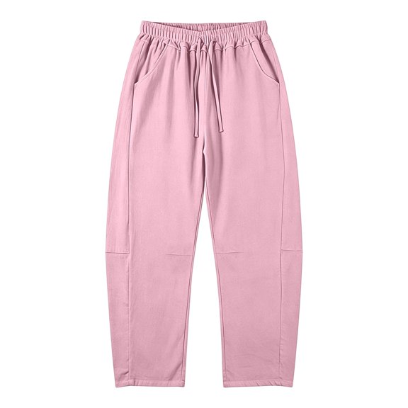 FYDUU Pants for Girls Casual Jogger Pants Everyday Comfort Back to School Trousers Kids Pant Solid Color Relaxed Slacks 7-8 Years