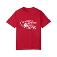 thumbnail image 5 of Dog Mom Shirt for Men Dogs Shirt Life is Better with Dogs T-Shirt Dog Paw Print Tee Funny Pet Lover Animal Gift Tops,Red 3XL, 5 of 7