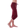 thumbnail image 2 of FNFYFH Clearance Womens High Rise Yoga Capri Leggings Full Coverage Workout Pants,Wine, 2 of 9