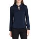 thumbnail image 1 of INSPIRAR CHIC Blusa de Satén para Mujeres de Manga Larga Elegante con Cuello en V para Trabajo Oficina M Azul Marino, 1 of 6