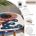 thumbnail image 3 of Independence Day Round Tablecloth for 45-54 Inch Tables,Fitted Table Cover with Elastic Edge,Patriotic Love Sunflowers American Flag Waterproof Outdoor Table Cloth Protector for Patio Garden Dinner, 3 of 9