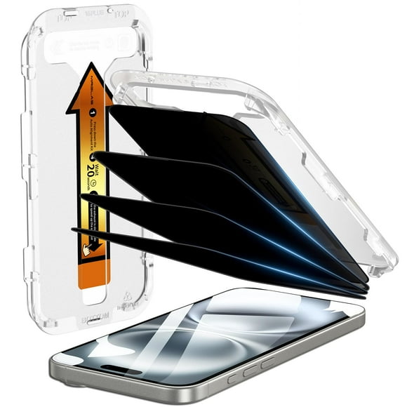 Protector de pantalla de privacidad MRGLAS para iPhone 16 Plus, paquete de 4