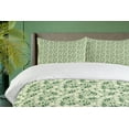thumbnail image 4 of Ambesonne Floral Duvet Cover Set, Burgeoning Daisies Leaves, 2-Calking, Green Green, 4 of 7