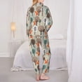 thumbnail image 3 of Pajama Sets for Women 2 Pcs, Squirrels and Trees Button Down Long Sleeve Sleepwear Lounge PJ Sets, 3 of 6