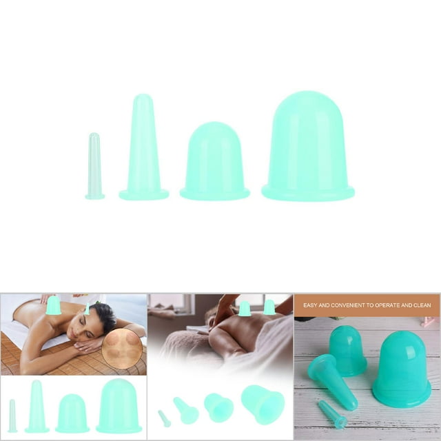 Cupping Cup Body Massage Helper Anti Sllip Silicone Health Care Tool 4Pcs