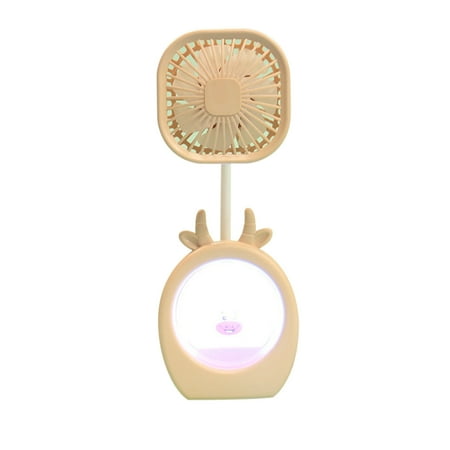 

KKCXFJX Summer Cool Strong Wind Mute USB Charging Pen Holder With Light Mini Fan