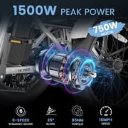 MOONCOOL TK Pro Foldable Electric Tricycle, 1500W Motor 48V 20Ah Battery, 20 Fat Tire Three Wheel 6-Speed Electric Mountain Bicycle for Adults