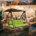 thumbnail image 5 of HONEY HOME 47in x 40 in Porch Swing Cushions, Waterproof Outdoor Glider Cushions with Ties for Backyard and Garden, Grass Green, 5 of 7