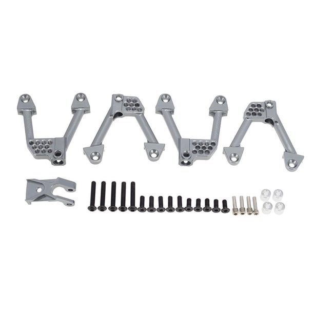 Aros de choque de coche RC,Piezas de torre de aros de choque delanteros y traseros de oruga rc,Montaje de torres de amortiguador de choque de coche rc de aluminio de metal,Parachoques de