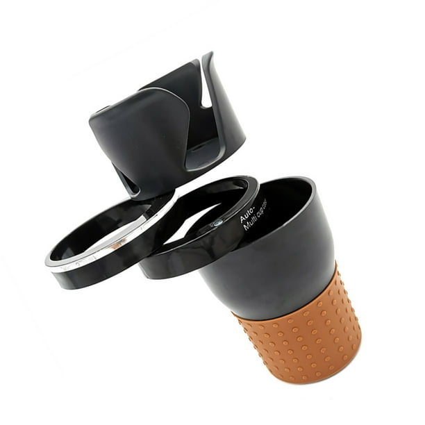 Bewildely Portavasos de coche multifuncional 4 en 1, adaptador ajustable giratorio de 360 °, soportes de inserción de bebidas de agua para Almacenamiento y organización del hogar Bewildely HA032984-00