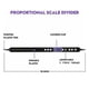thumbnail image 4 of Divisor de escala proporcional de 10 pulgadas, herramienta de dibujo para artistas, plástico ajustable, 4 of 5