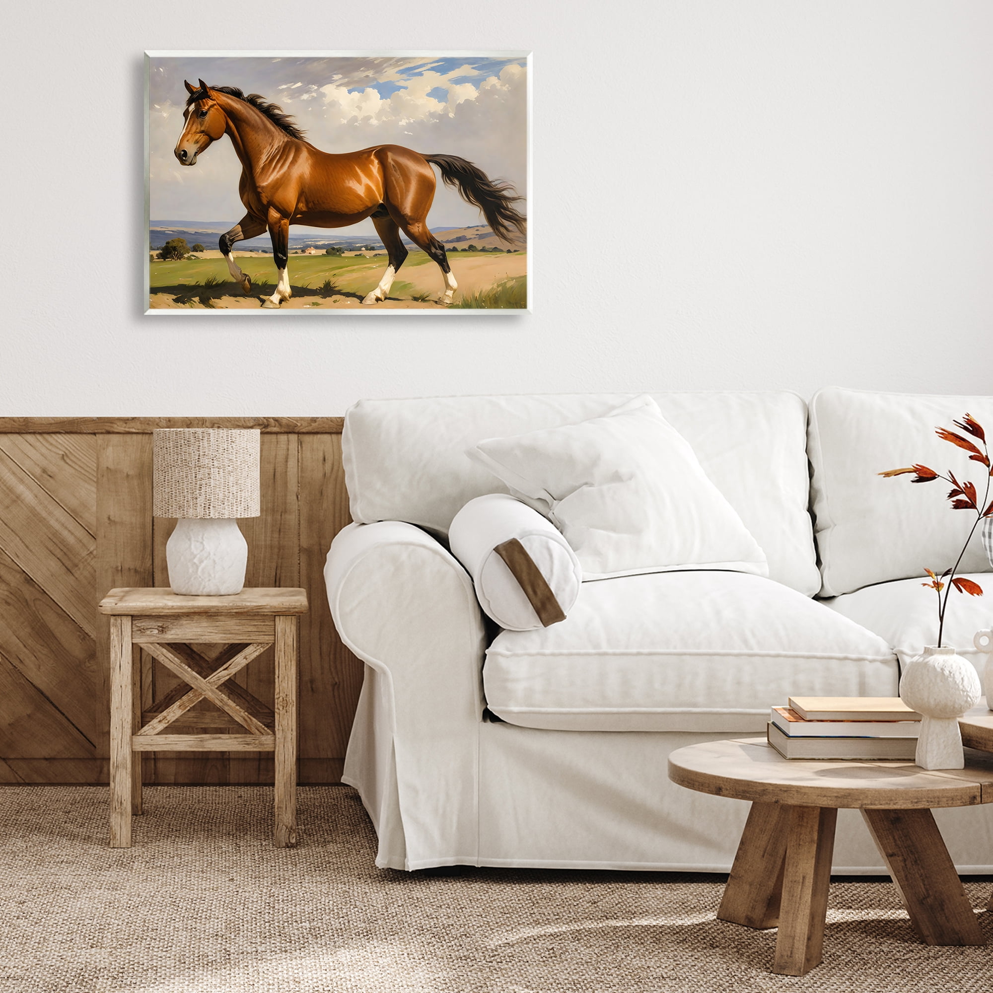 Stupell Industries Trotting Horse in Field Wall Plaque Art, design by Creative Studio