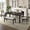 Espresso, variant on Euroco 6 Piece Extendable Dining Table Set for 4-6, Retro Kitchen Table Set with Curved Design and 4 Upholstered Chairs, Dining Furniture Set for Kitchen Living Room,Espresso