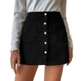 thumbnail image 2 of Falda Corta Bolsillos Delanteros Minifalda De Línea A Para Otoño De Invierno ANGGREK Ropa, 2 of 6