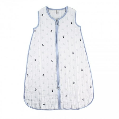 

Hudson Baby Infant Boy Muslin Cotton Sleeveless Wearable Sleeping Bag Sack Blanket Anchor 6-12 Months