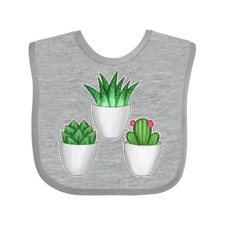 

Inktastic Succulents and Cactus Illustration Gift Baby Boy or Baby Girl Bib