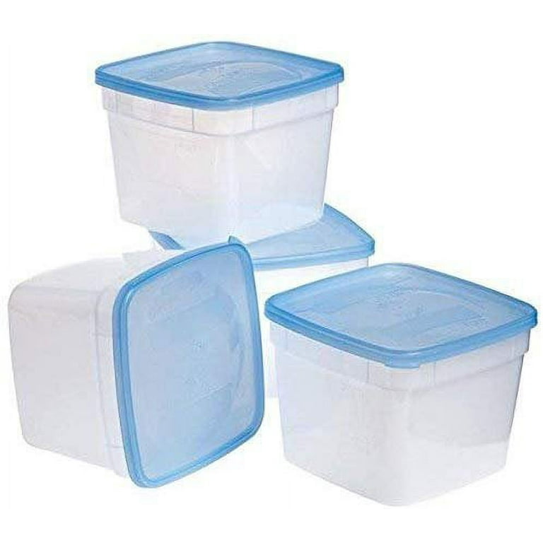 Arrow Home Products 00044 1-Quart Freezer Containers, 3-Pack, White/green