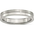 thumbnail image 1 of Stainless Steel 4mm Brushed & Polished Band (Size 7.5) Made In China sr144-7.5, 1 of 5