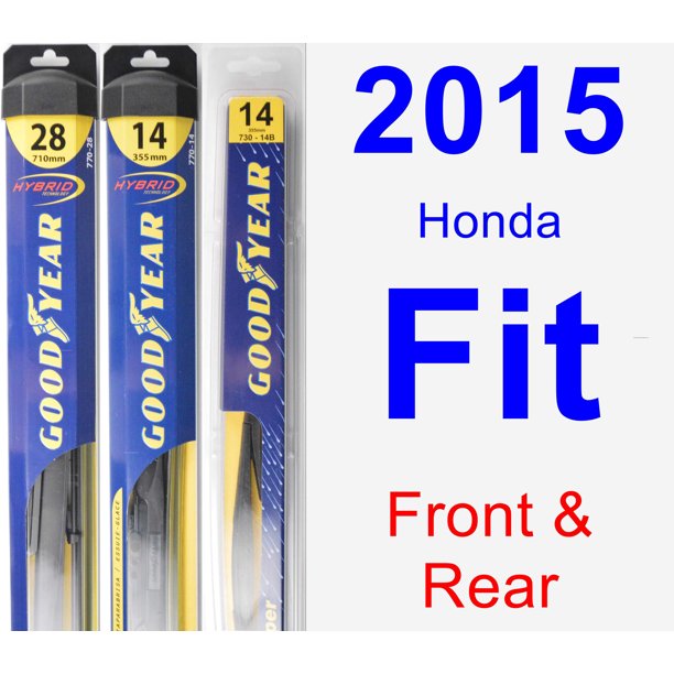 2015 Honda Fit Wiper Blade Set Kit Front Amp Rear 3 Blades Rear Walmart Com Walmart Com