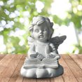 thumbnail image 4 of Book Reading Angel with Wings Garden Statue Resin Girls Figurines, 4 of 8