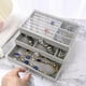 thumbnail image 5 of Organizador de joyas de acrílico con 3 cajones Joyero de terciopelo gris para Brazalete Pulsera Reloj Broche Yuyangstore Bandeja de almacenamiento de joyas, 5 of 8