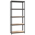 thumbnail image 3 of vidaXL 5-Layer Shelves 2 pcs Anthracite Steel&Engineered Wood, 3 of 5