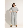 thumbnail image 2 of TIYOMI Ladies Plus Size Grey 4X Sweater Outfits Long Sleeve Pullover Knitting Suits Winter Sweatersuits Casual 2 Piece Lounge Sets 4XL 24W 26W, 2 of 6