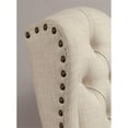 thumbnail image 5 of Bowery Hill Fabric Beige Dining Side Chair Wingback Tufted 42.5"H Unassembled, 5 of 10