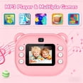 thumbnail image 6 of MOMOTER Kids Instant Print Camera, 1080P Digital, 2.0" Screen, Selfie Video MP3 Games, 32GB Card, 4 Paper Rolls, Toy Gift Pink, 6 of 9