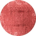 thumbnail image 1 of Ahgly Company Indoor Round Oriental Red Industrial Area Rugs, 4' Round, 1 of 4