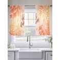 thumbnail image 4 of Hello Autumn Sheer Curtains 45 Inch Length 2 Panels Set, Orange Red Maple Leaf Thanksgiving Voile Window Treatment Rod Pocket Small Kitchen Curtains Drapes for Bedroom 52"x45"x2, 4 of 7