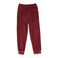thumbnail image 6 of Jalioing Kids Girls Lounge Set 2 Piece Outfits Solid Velvet Long Sleeve Sweatshirts and Sweatpants Set Tracksuit, 6 of 9