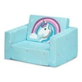 thumbnail image 6 of Delta Children Cozee Flip-Out Chair - 2-in-1 Convertible Chair to Lounger for Kids, Blue Unicorn, 6 of 13