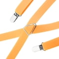 thumbnail image 4 of TOPTIE Men's Solid Suspenders Elastic 3/4 Inch X Back Adjustable Suspenders-Yellow, 4 of 7
