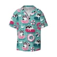 thumbnail image 6 of Kdxio Men's Hawaiian Shirt for Men Short Sleeve Shirt Swimming Bulldog Summer Casual Holiday Beach Button Down T-Shirts, 6 of 7