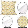 thumbnail image 3 of 4 PCs Pillow Covers Watercolor Floral Pillow Covers 18x18, Yellow Flowers Pillow Cases Throw Pillow Covers, Pillow Protectors for Bedroom Bed Sofa Couch Decor, Decorative Pillow Covers Pillowcase, 3 of 6