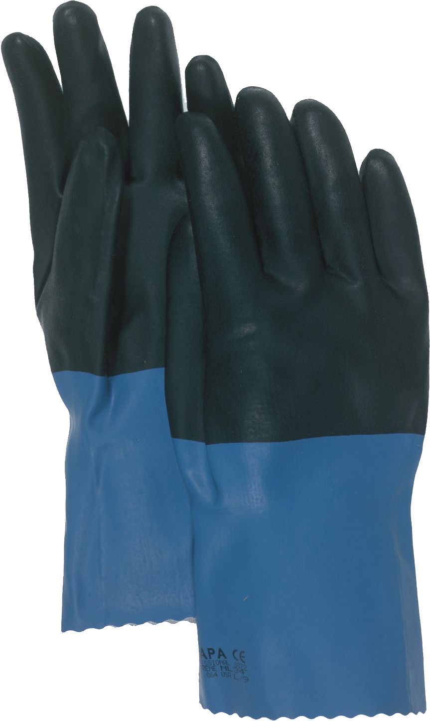 34L 12 Large Supported Neoprene Coated Chemical Gloves