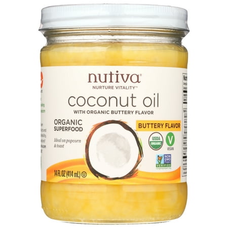 Nutiva Organic Coconut Oil, Buttery, 14 fl oz (414 ml)