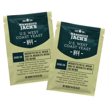 2x Mangrove Jack’s Yeast M44 US West Coast Craft Series Yeast 10g