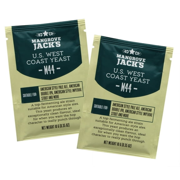 2x Mangrove Jack’s Yeast M44 US West Coast Craft Series Yeast 10g