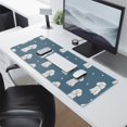 thumbnail image 2 of Long Mouse Pads for Desk,Poodle Dog and Footprint Desk Mats on Top Of Desks, Desk Mouse Pad Extra Large with 3mm Non-Slip Base and Stitched Edge for Gaming,Office,Work,Home 31.5"x11.8", 2 of 6