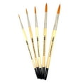 thumbnail image 3 of ZEM Brush Mfg AS-3 Student Golden Synthetic Rounds Artist Paint Brushes Set Sizes 2,4,6,8,10, 3 of 8
