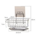 thumbnail image 1 of 3-In-1 Sponge Holder for Kitchen Sink, Suspension Options( Adhesive Hook), Hanging Sink Caddy Organizer Rack, 1 of 5