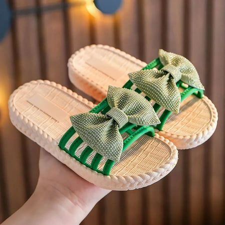 

Gubotare Dressy Sandals Girl Wide Width Girls Toddler Little Kid Lightweight Hook Loop Sandal (Green 9.5)